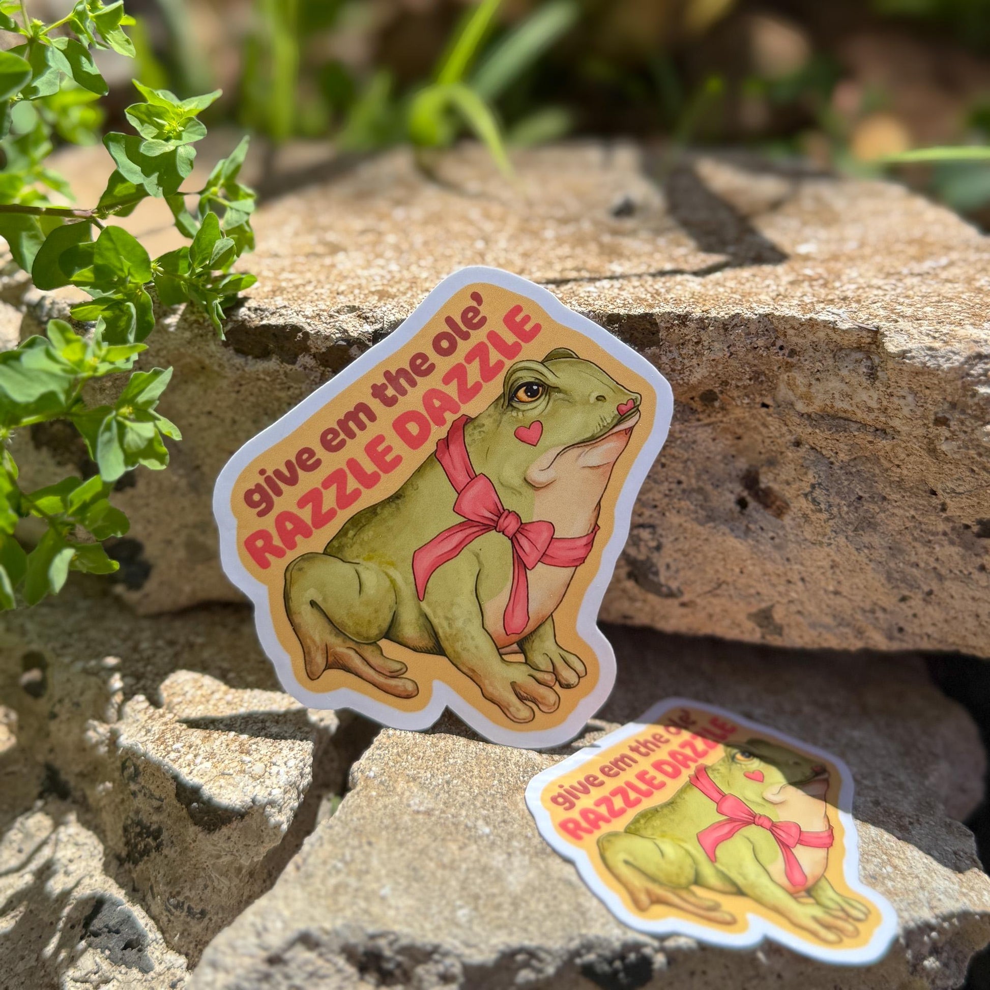 Funny Frog Vinyl Sticker | Laptop Notebook Waterbottle Stickers