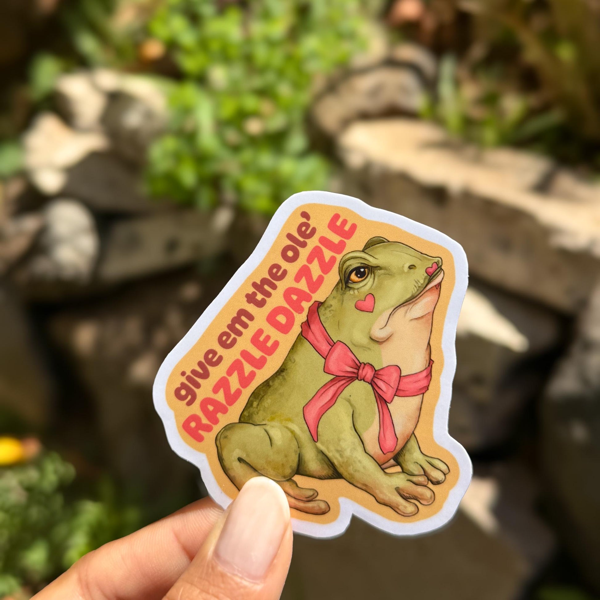 Funny Frog Vinyl Sticker | Laptop Notebook Waterbottle Stickers