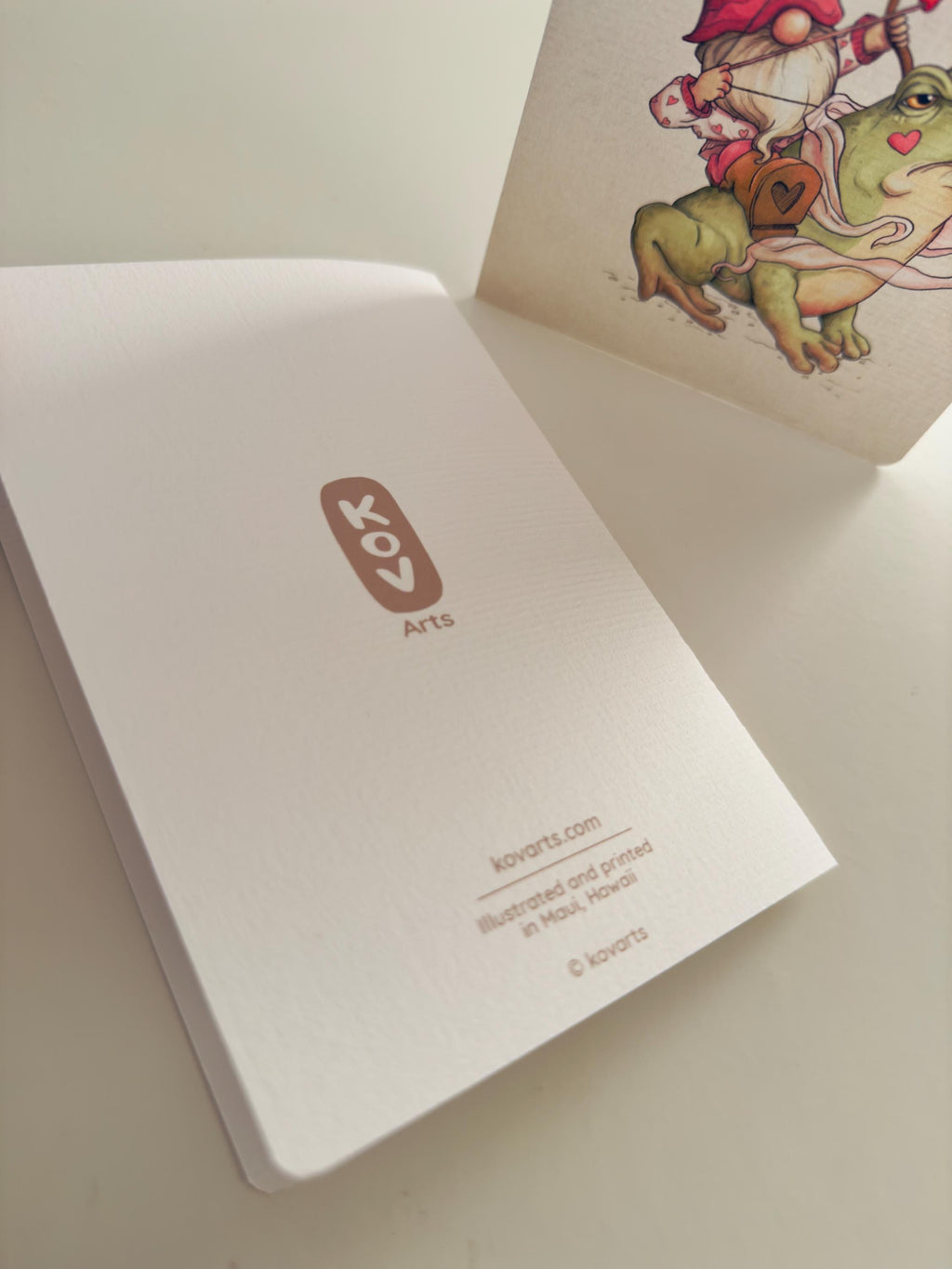 4x6 Personalized Valentine's Day Card - Funny Gnome & Frog