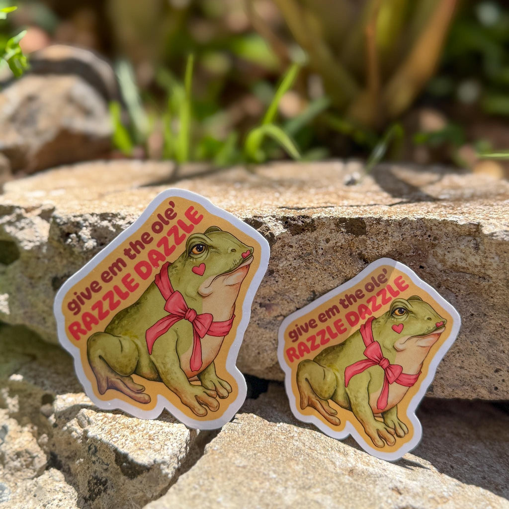 Funny Frog Vinyl Sticker | Laptop Notebook Waterbottle Stickers